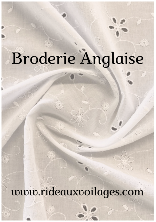 We tell you about broderie anglaise fabric RIDEAUX VOILAGES